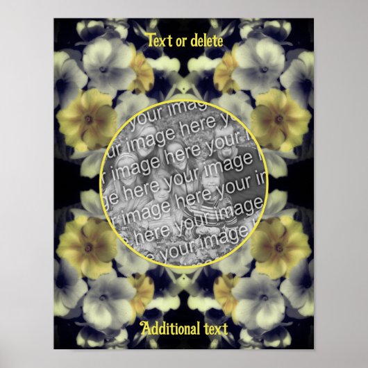 Primrose Flowers Lijst Creëer Uw eigen foto Poster (Voorkant)