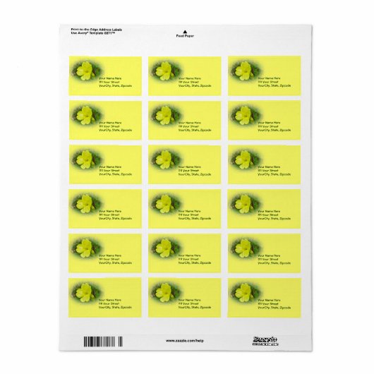 Primrose Geel Coördinerende artikelen van de Wilde Etiket (Full Sheet)