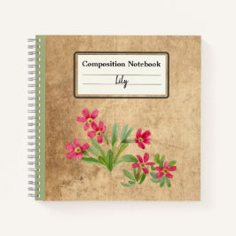 Primrose gepersonaliseerde compositie notitieboek