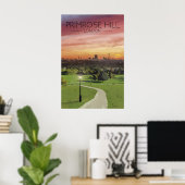 Primrose Hill Londense Silhouette Reisposter Poster (Thuiskantoor)