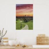Primrose Hill Londense Silhouette Reisposter Poster (Keuken)