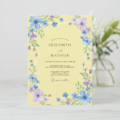 Primrose Korenbloem Bloemblad Bruiloft Kaart (Staand voorkant)