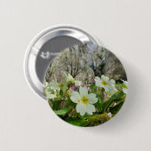 Primrose (Primula vulgaris) Badge Ronde Button 5,7 Cm (Voorkant /achterkant)