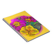 Primrose roze geel fine art notitieboek (Rechterzijde)