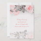  primrose roze roze weddenschap kaart (Achterkant)