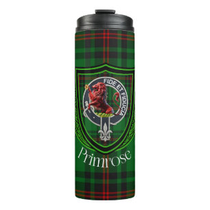Primrose Schotse Clan Tartan & Wapen Thermosbeker
