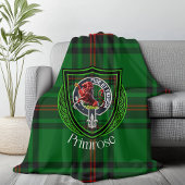 Primrose Scottish Clan Tartan Crest Fleece Deken
