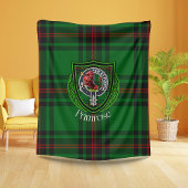 Primrose Scottish Clan Tartan Crest Fleece Deken