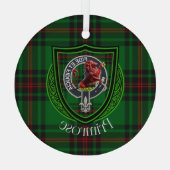 Primrose Scottish Clan Tartan & Crest Glas Ornament (Achterkant)