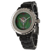 Primrose Scottish Clan Tartan & Crest Horloge (Gekanteld)