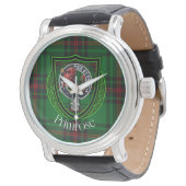 Primrose Scottish Clan Tartan & Crest Horloge (Gekanteld)