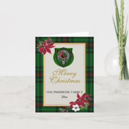Primrose Scottish Clan Tartan & Crest Kaart
