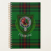 Primrose Scottish Clan Tartan & Crest Planner (Voorkant)