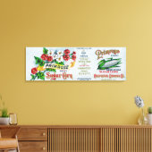 Primrose Sugar Corn LabelHoopeston, IL Canvas Afdruk (Insitu (Woonkamer))