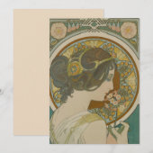 Primrose van Alphonse Mucha (1899) Feestdagenkaart (Voorkant / Achterkant)