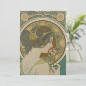 Primrose van Alphonse Mucha (1899) Feestdagenkaart (Staand voorkant)