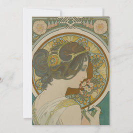 Primrose van Alphonse Mucha (1899) Feestdagenkaart