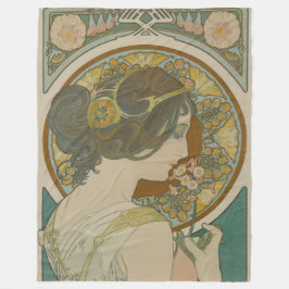 Primrose van Alphonse Mucha (1899) Fleece Deken