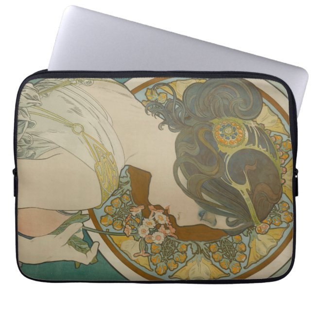 Primrose van Alphonse Mucha (1899) Laptop Sleeve (Voorkant)