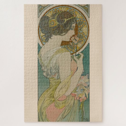 Primrose van Alphonse Mucha (1899) Legpuzzel (Verticaal)