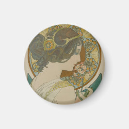 Primrose van Alphonse Mucha (1899) Magneet