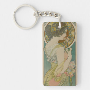 Primrose van Alphonse Mucha (1899) Sleutelhanger