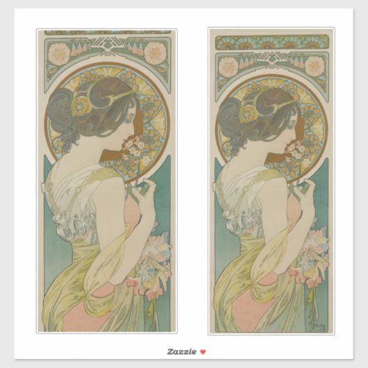 Primrose van Alphonse Mucha (1899) Sticker (Vel)