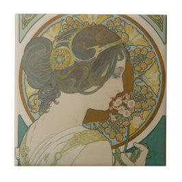Primrose van Alphonse Mucha (1899) Tegeltje