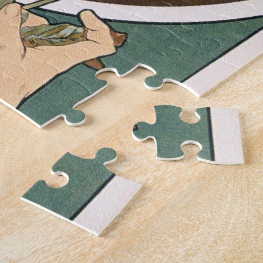 Primrose van Alphonse Mucha -  Art Nouveau Legpuzzel (Zijkant)