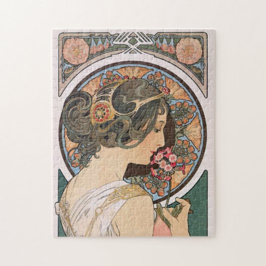 Primrose van Alphonse Mucha -  Art Nouveau Legpuzzel (Verticaal)
