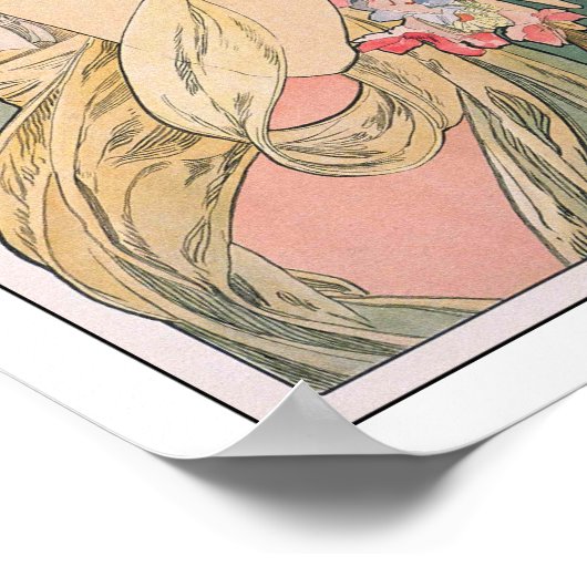 Primrose van Alphonse Mucha - Floral Art Poster (Hoek)