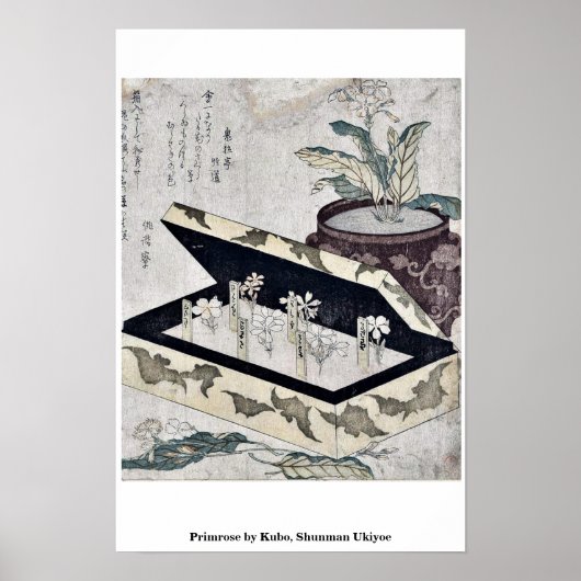 Primrose van Kubo, Shunman Ukiyoe Poster (Voorkant)