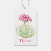 Primrose waterverf fijne kunst bedankt jullie labe cadeaulabel (Voorkant)