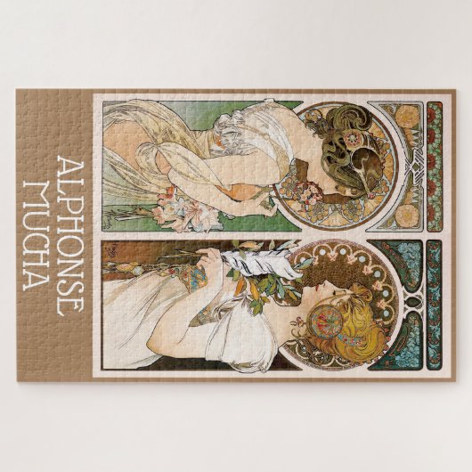 Primroses and Feather, Mucha Legpuzzel (Horizontaal)