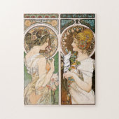 Primroses and Feather, Mucha Legpuzzel (Verticaal)