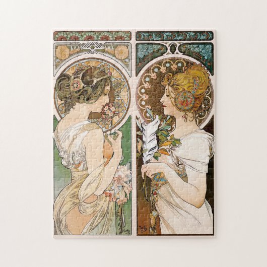 Primroses and Feather, Mucha Legpuzzel (Verticaal)