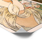 Primroses and Feather, Mucha Poster (Hoek)