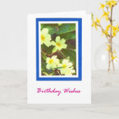 Primroses Birthday Card Kaart (Gele Bloem)
