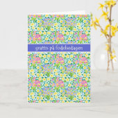 Primroses Birthday Kaart, Zweedse groet Kaart (Gele Bloem)