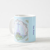 Primroses Christelijk Kruis mok (Voorkant links)