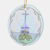 Primroses Christelijk Kruis ornament (Links)