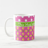 Primroses Coffee Mok: Personaliseren: roze poladot Koffiemok (Links)