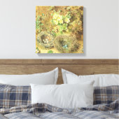 primroses en vogelnesten canvas afdruk (Insitu (Slaapkamer))