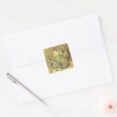 primroses en vogelnesten vierkante sticker (Envelop)