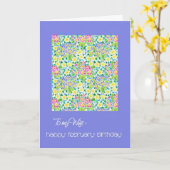 Primroses Februari Verjaardag Kaart voor een vrouw (Gele Bloem)