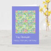 Primroses February Birthday Kaart for Stepdochter (Gele Bloem)