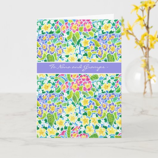  Primroses Grootouders Dag Kaart (Gele Bloem)