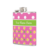 Primroses Hip Flask om roze poolpunten aan te pass Heupfles (Links)