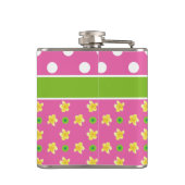 Primroses Hip Flask om roze poolpunten aan te pass Heupfles (Achterkant)