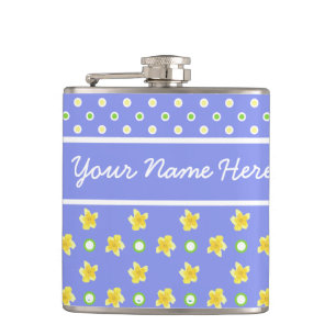 Primroses Hip Flask: personaliseren: poolpunten, b Heupfles